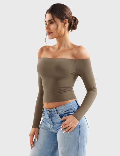 Off Shoulder Crop Top