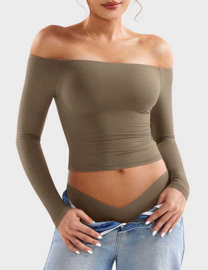 Off Shoulder Crop Top