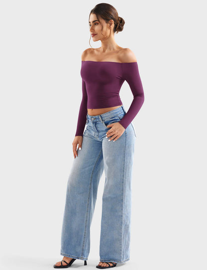 Off Shoulder Crop Top