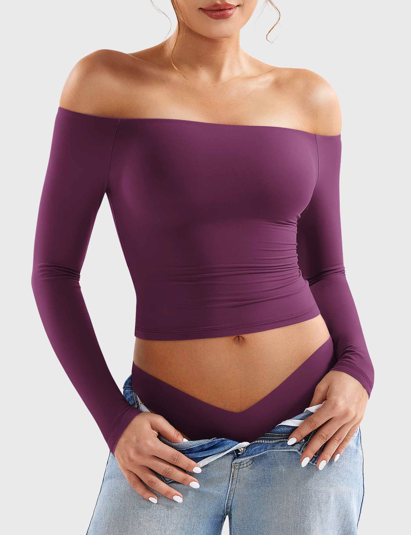 Off Shoulder Crop Top