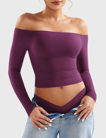 Off Shoulder Crop Top
