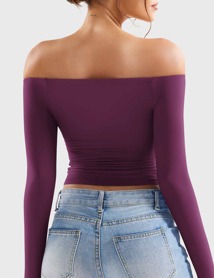 Off Shoulder Crop Top