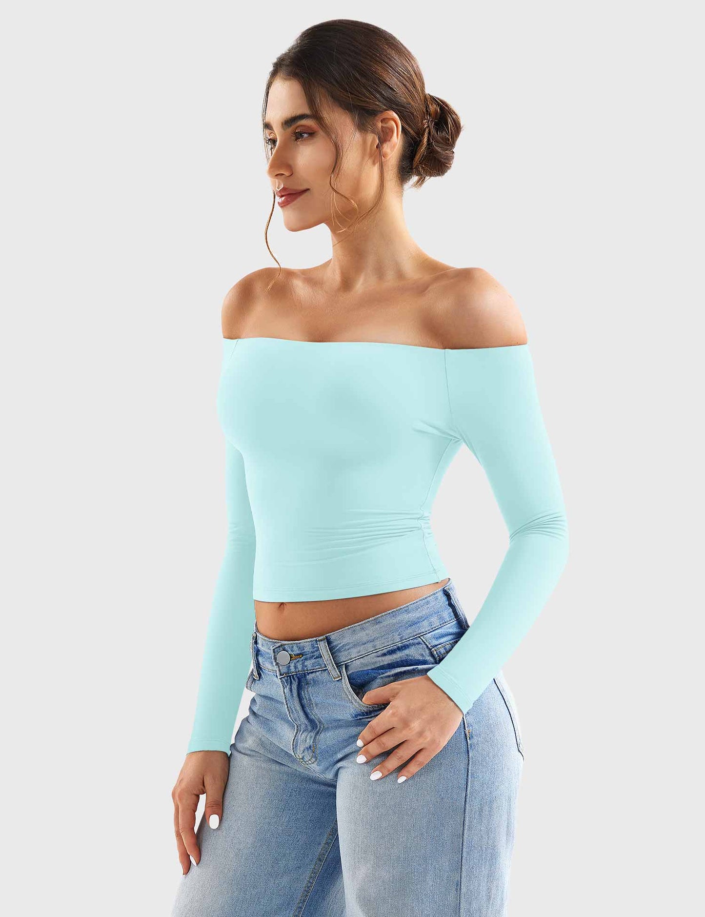 Off Shoulder Crop Top