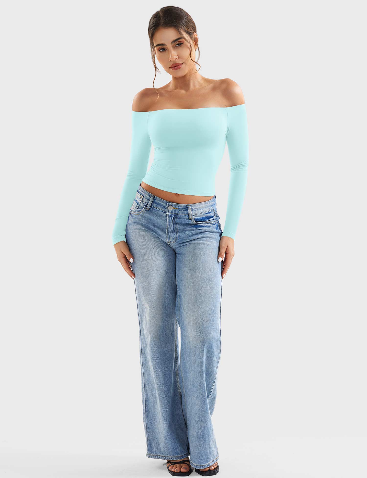 Off Shoulder Crop Top