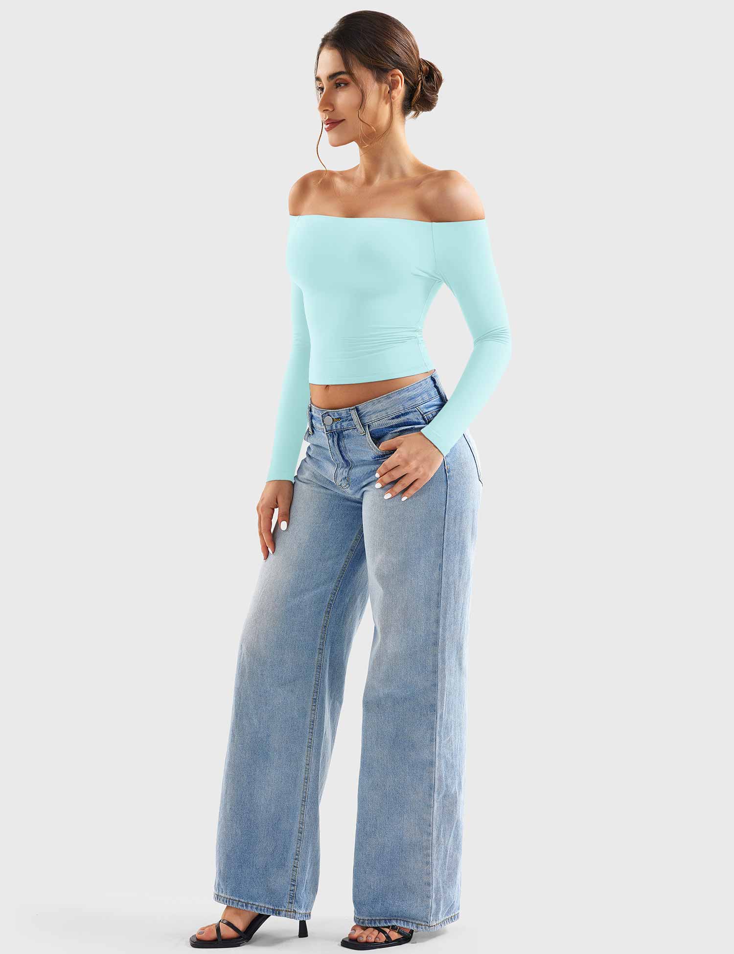 Off Shoulder Crop Top