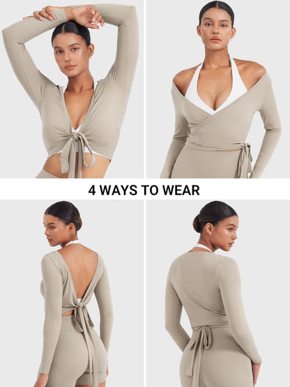 Long Sleeve Ballet Wrap Top