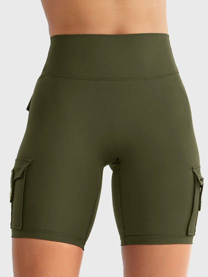 Cargo Pocket Biker Shorts