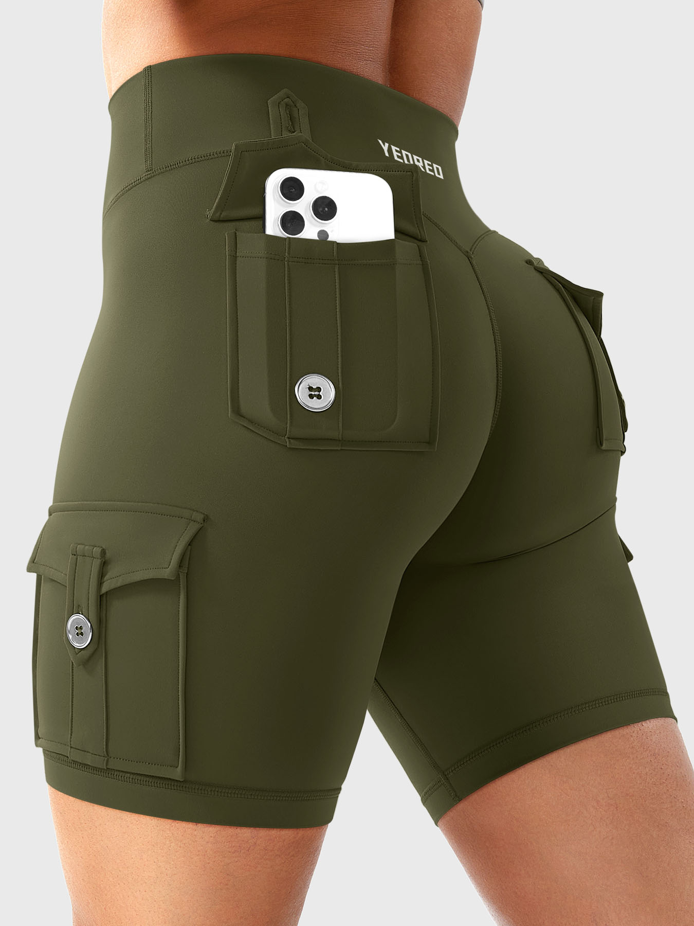 Cargo Pocket Biker Shorts