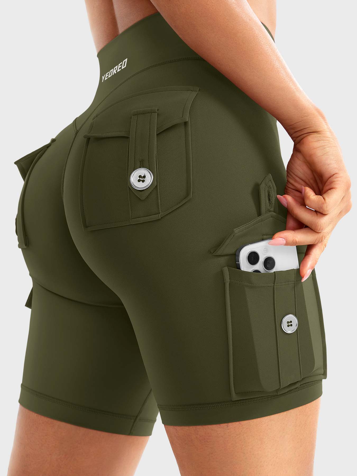 Cargo Pocket Biker Shorts