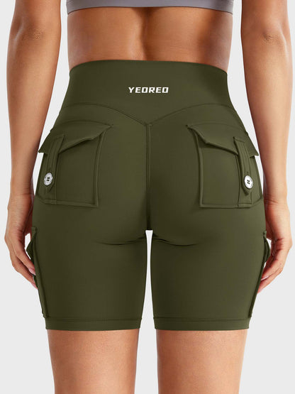 Cargo Pocket Biker Shorts