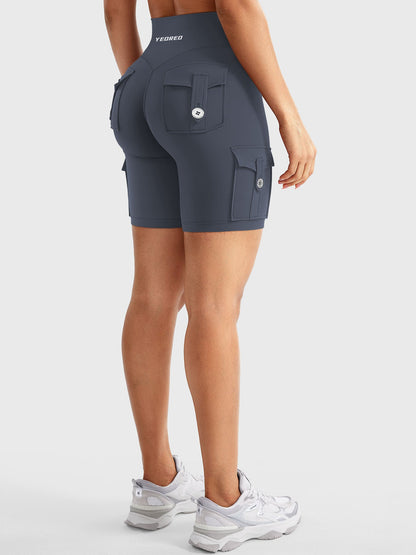 Cargo Pocket Biker Shorts