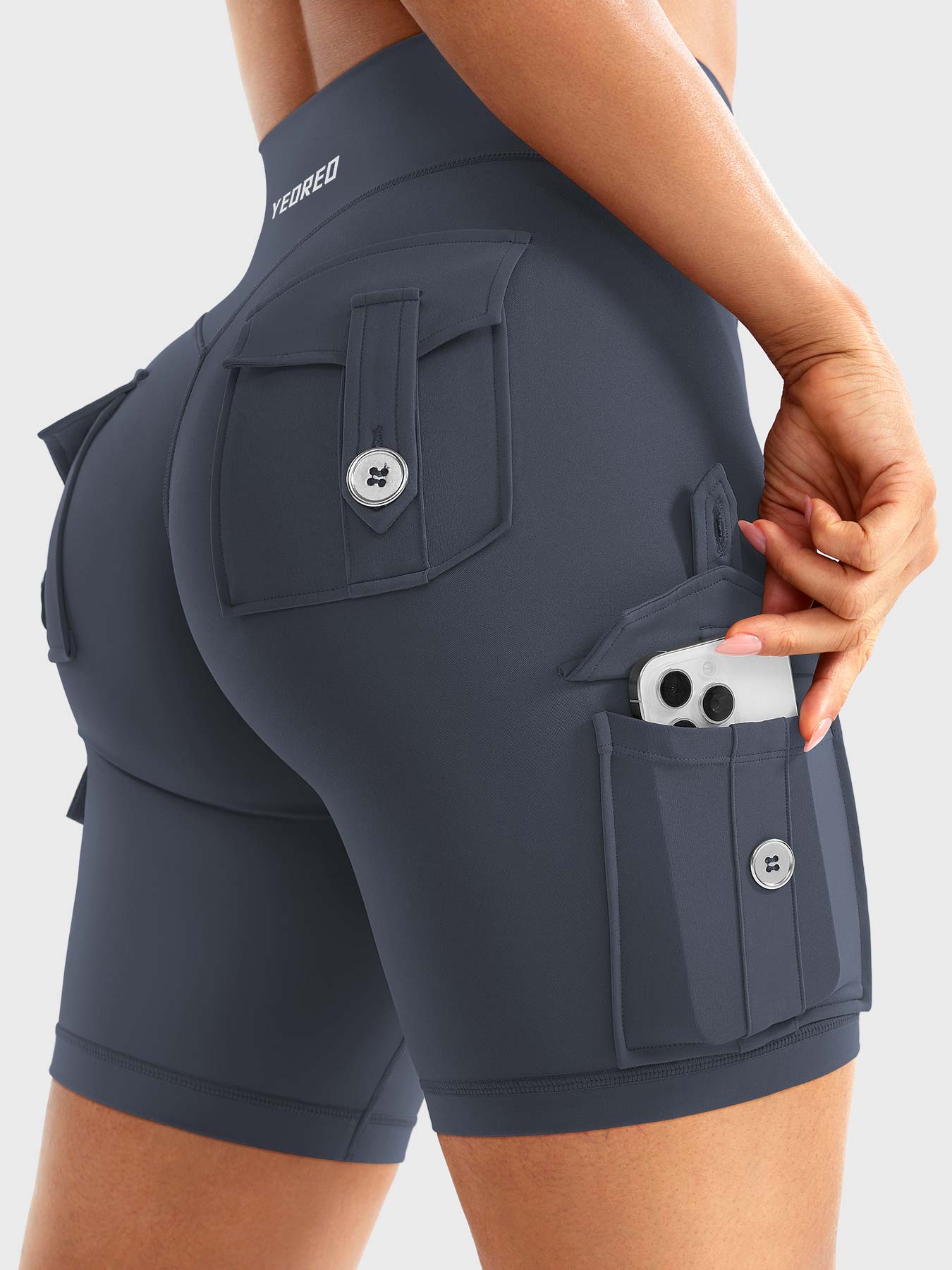 Cargo Pocket Biker Shorts