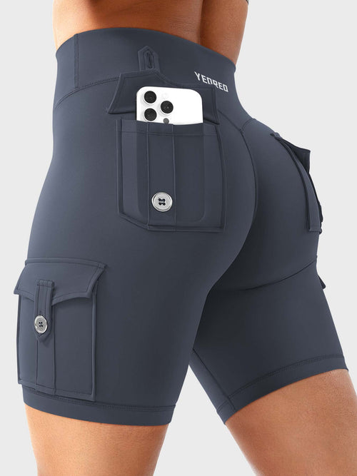 Cargo Pocket Biker Shorts