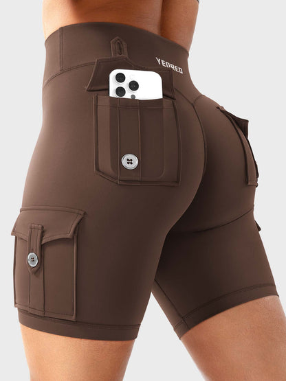 Cargo Pocket Biker Shorts