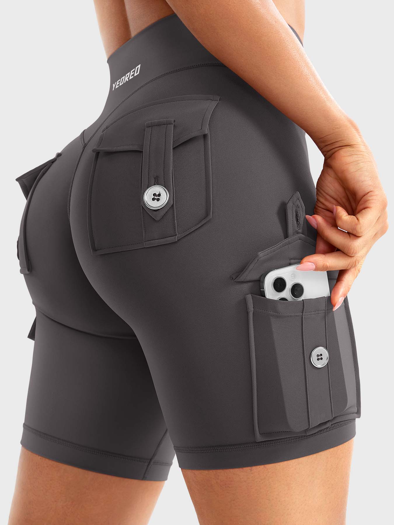 Cargo Pocket Biker Shorts
