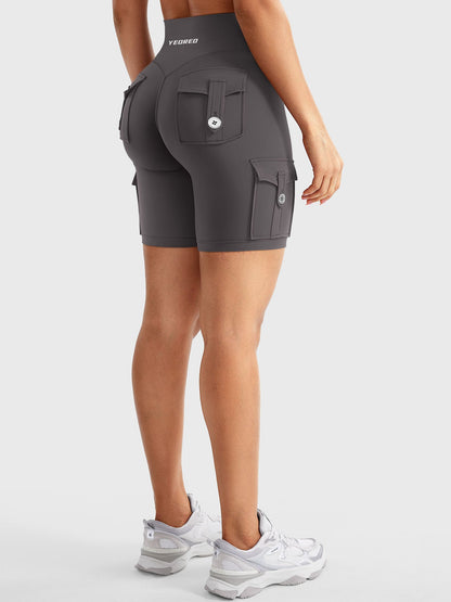 Cargo Pocket Biker Shorts