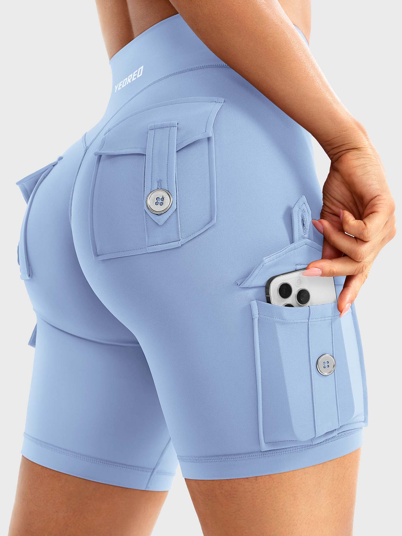 Cargo Pocket Biker Shorts