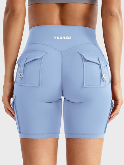 Cargo Pocket Biker Shorts
