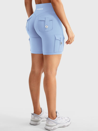 Cargo Pocket Biker Shorts