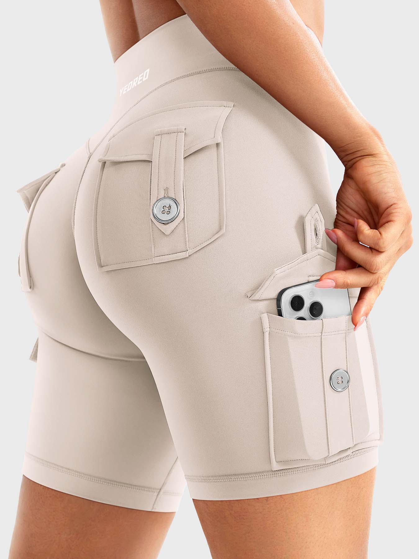 Cargo Pocket Biker Shorts