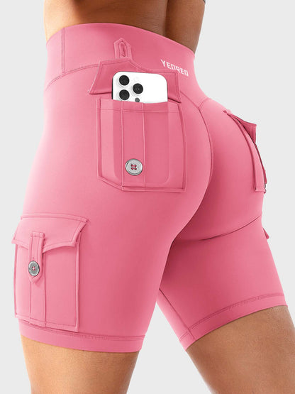 Cargo Pocket Biker Shorts