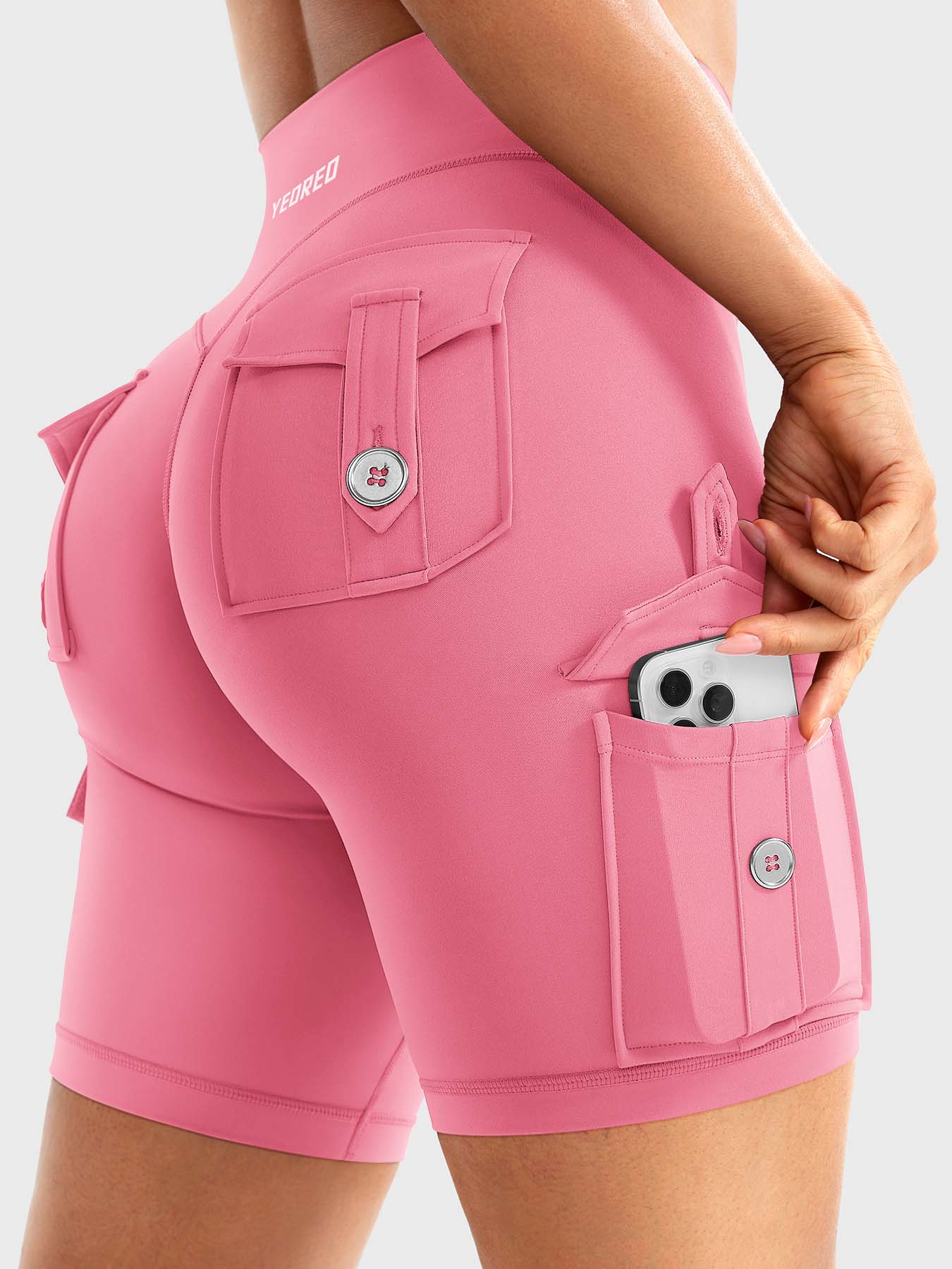 Cargo Pocket Biker Shorts