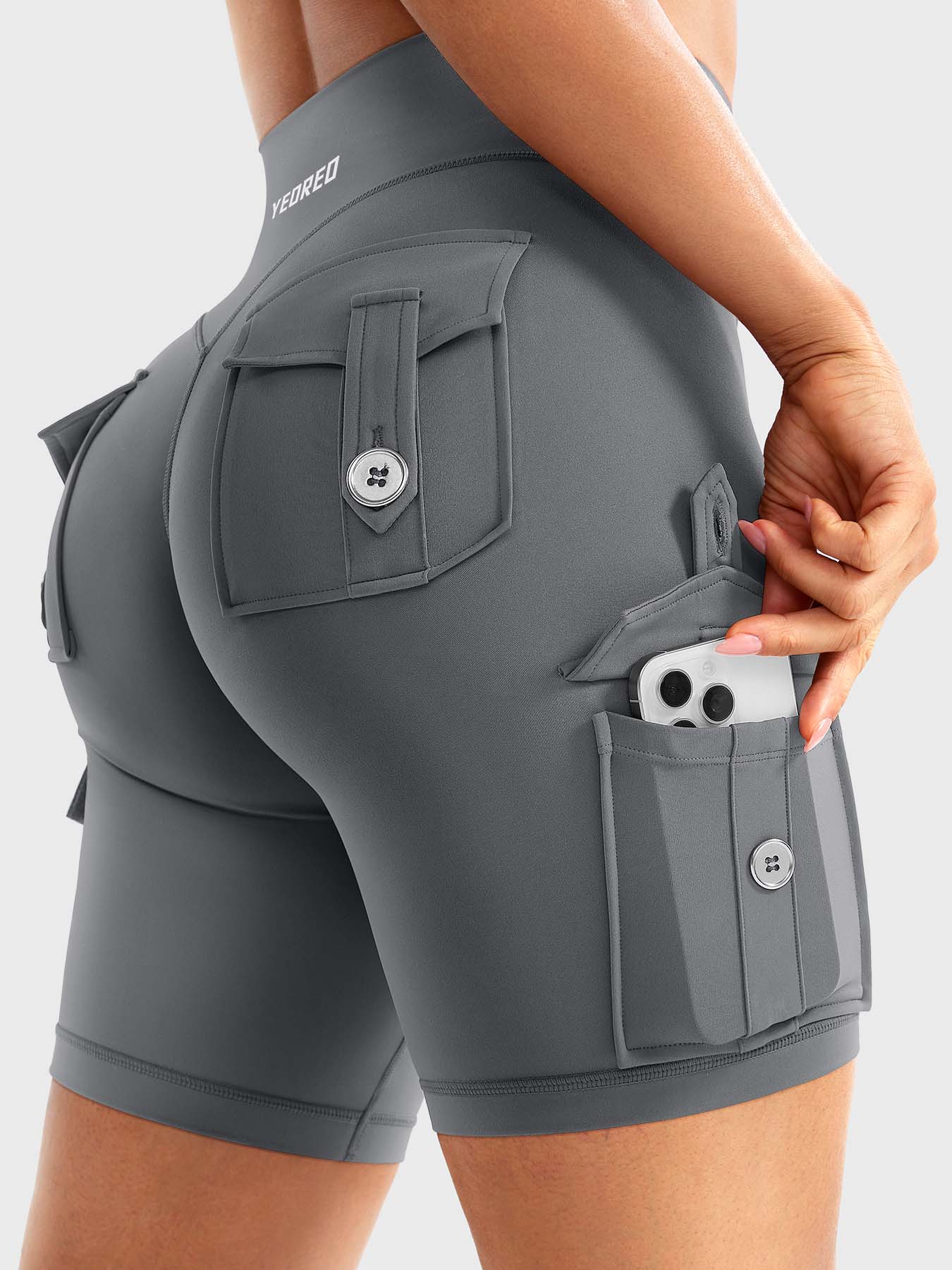 Cargo Pocket Biker Shorts
