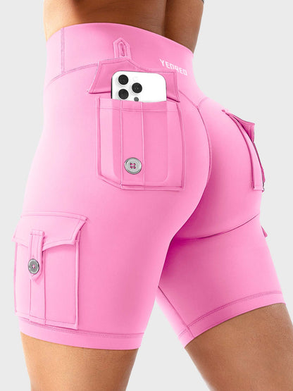 Cargo Pocket Biker Shorts