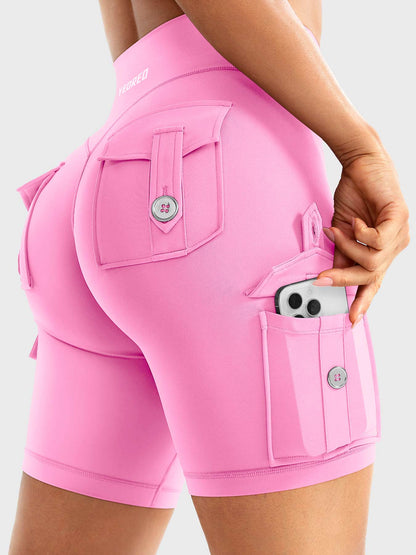 Cargo Pocket Biker Shorts