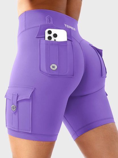 Cargo Pocket Biker Shorts