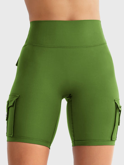 Cargo Pocket Biker Shorts