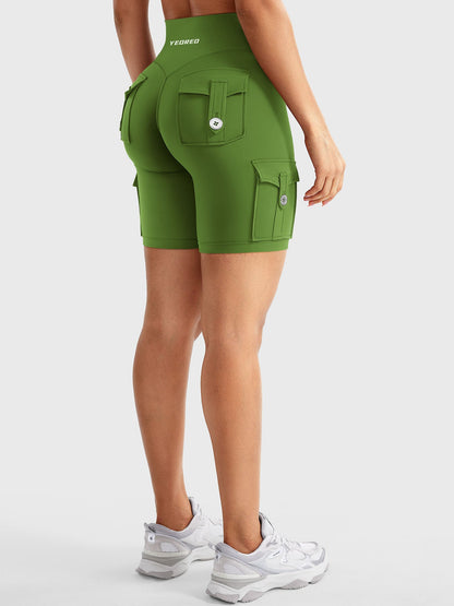 Cargo Pocket Biker Shorts