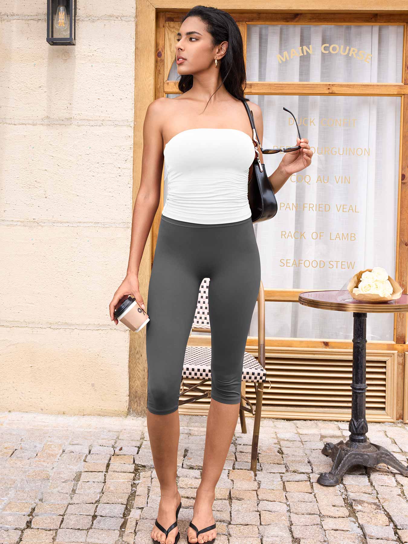 High-Waist Capri Leggings