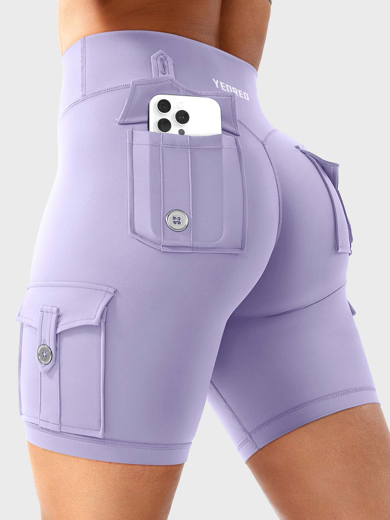 Cargo Pocket Biker Shorts