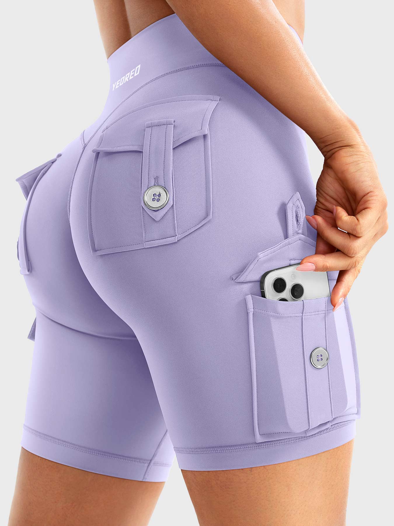 Cargo Pocket Biker Shorts