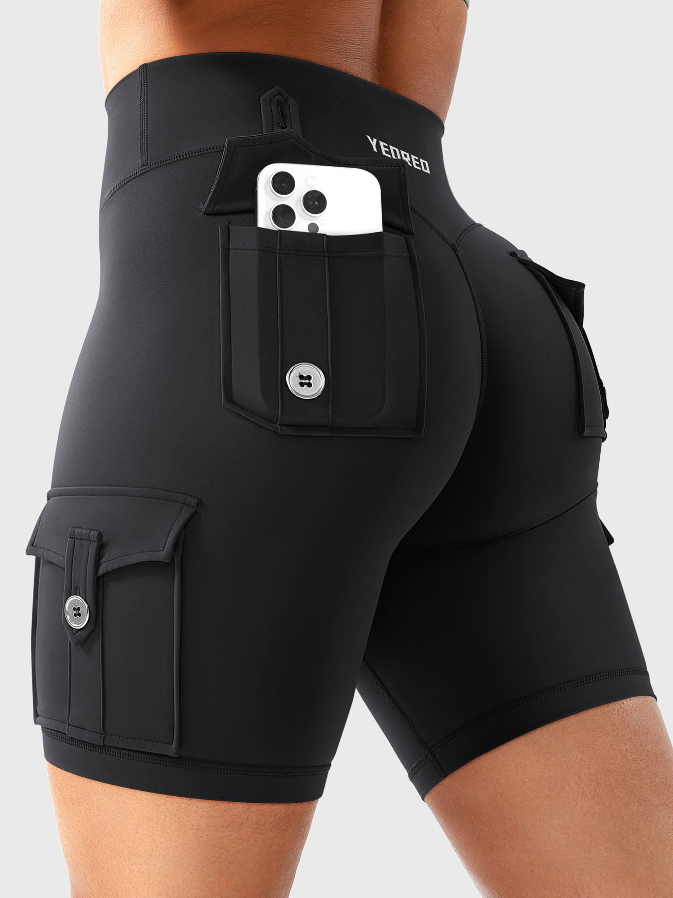 Cargo Pocket Biker Shorts