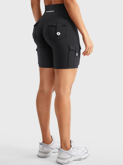 Cargo Pocket Biker Shorts