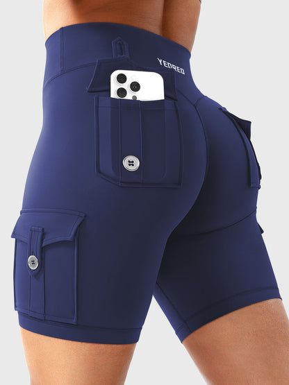Cargo Pocket Biker Shorts
