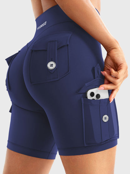 Cargo Pocket Biker Shorts