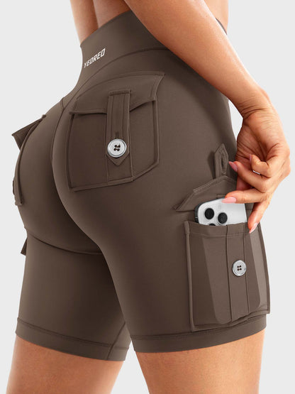 Cargo Pocket Biker Shorts